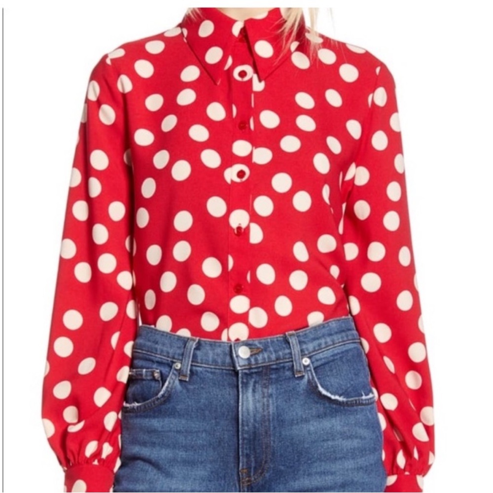 Atlantic Pacific Polka Dot Blouse